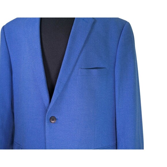 Crown & Ivy Mens Blazer 48R Blue Cotton Stretch Sport Coat 2 Button Jacket Lined - Picture 7 of 10